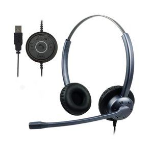 Wanjiada  USB Headset with Noise Cancelling Microphone, PC Headphone for Skype